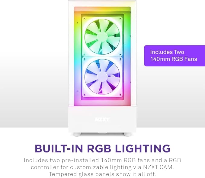 NZXT H5 Elite Edition ATX Mid Tower RGB Case White NZXT H5 Elite Edition ATX Mid Tower RGB Case White